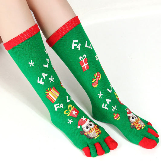 Plus Size Christmas Funny Tabi Socks(4 Pairs)