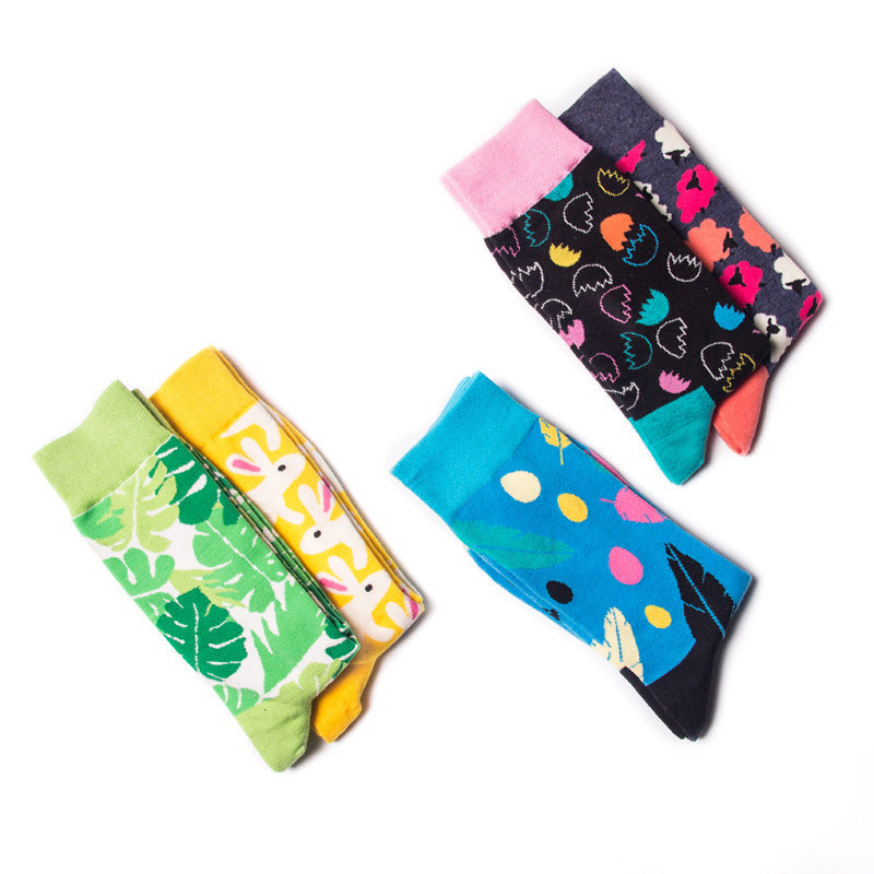 Plus Size Easter Eggs Quarter Socks(5 Pairs)