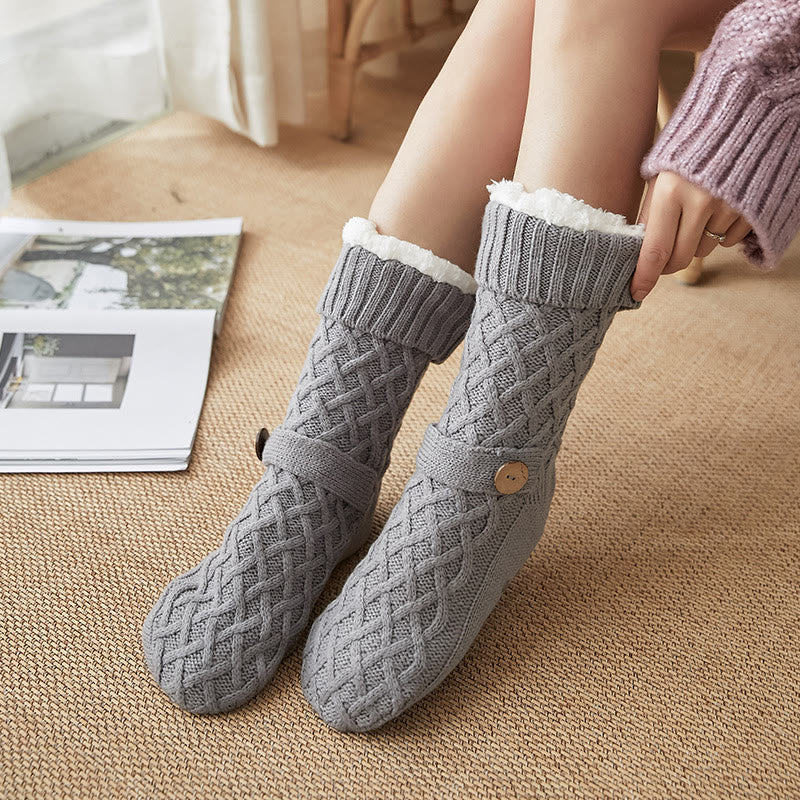 Christmas Wool Cozy Home Slipper Socks