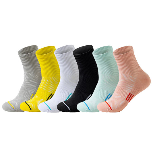 Plus Size Wicking Multicolor Quarter Compression Socks(12 Pairs)