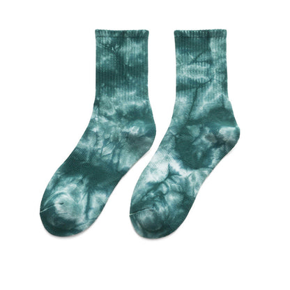 Plus Size Tie-dye Colorful Quarter Socks(4 Pairs)