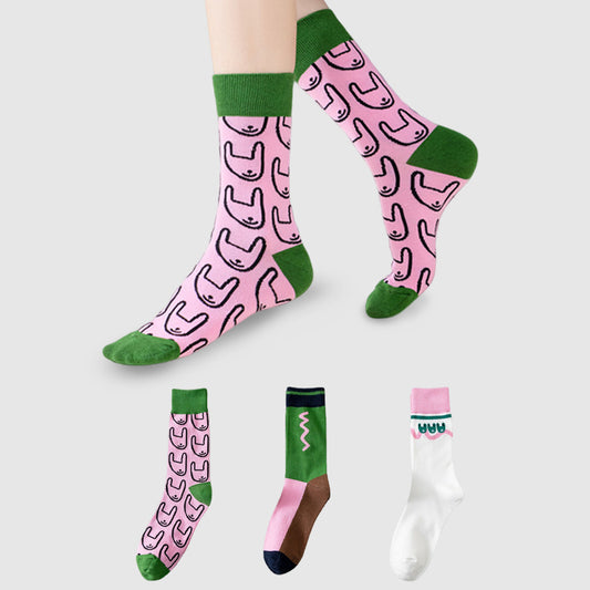 Plus Size Cartoon Rabbit Quarter Socks(6 Pairs)