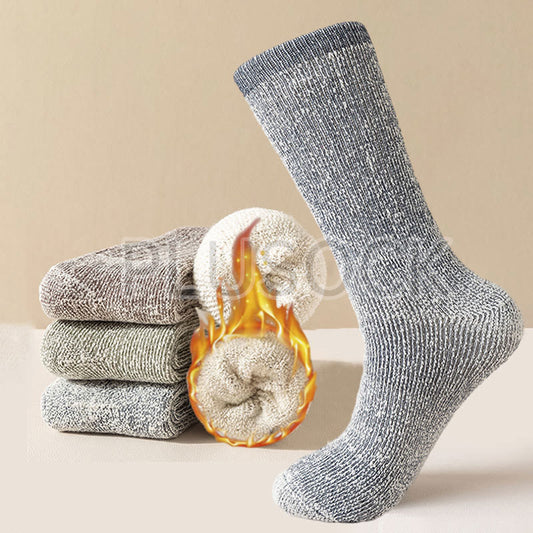 Plus Size Outdoor Sports Warm Wool Quarter Socks(3 Pairs)