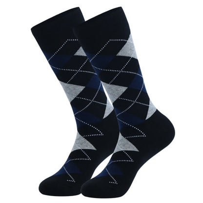 Plus Size Dot Rhombus Crew Socks(5 Pairs)
