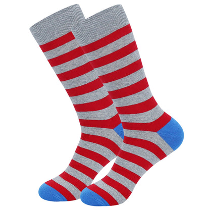 Pattern Funny Casual Dress Socks(5 Pairs)