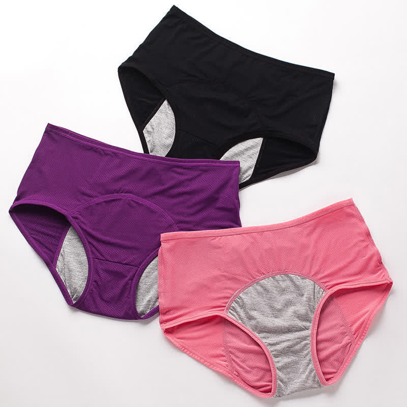 Plus Size Period Leak Protection Panty(5 Pairs)