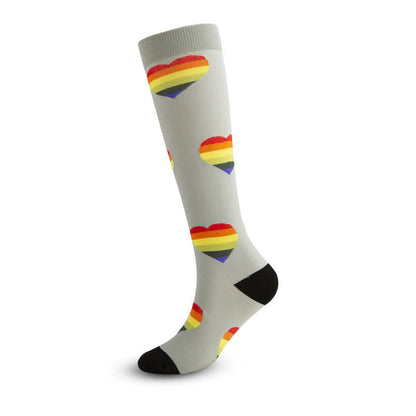 Rainbow Heart Compression Socks(3 Pairs)