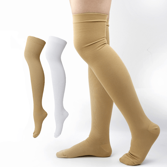 Plus Size Thigh High Elasticity Compression Socks(3 Pairs)