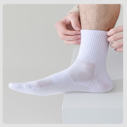 Plus Size Solid Breathable Quarter Socks(4 Pairs)