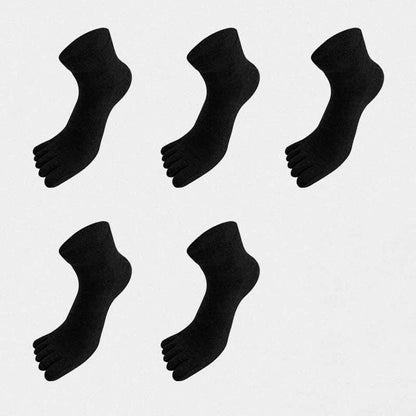 Plus Size Five Toes Antibacterial Ankle Socks(5 Pairs)