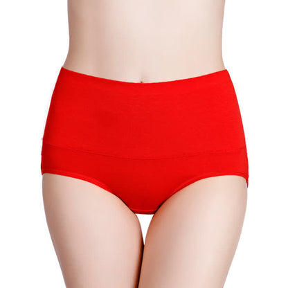 Plus Size High-Waisted Solid Comfy Panty(4 Packs)