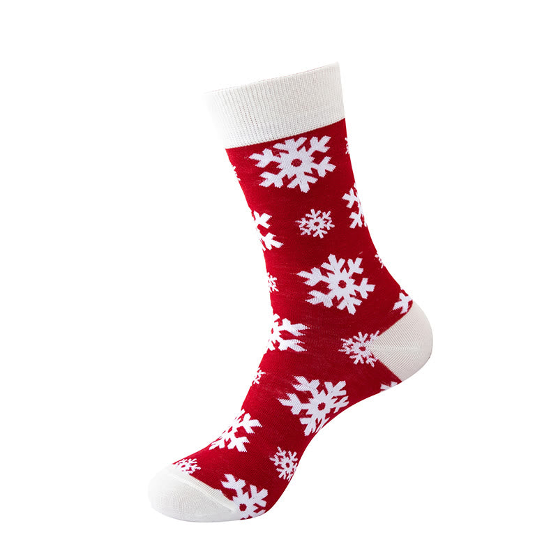 Plus Size Christmas Unisex Cozy Crew Socks(5 Pairs)