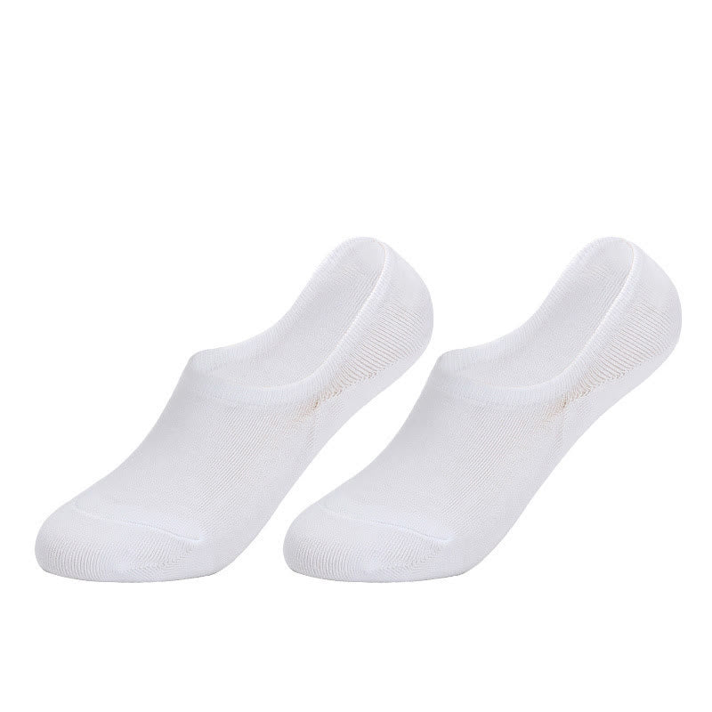 Plus Size Anti-slip Cotton No Show Socks(4 Pairs)