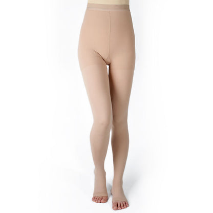 Plus Size Medical Toeless Compression Tights(15-20mmHg)