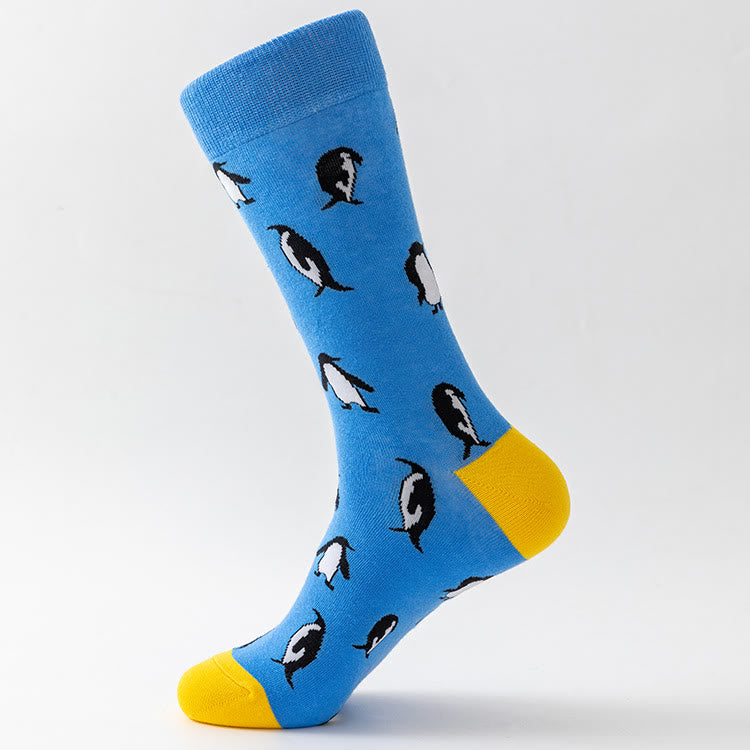 Plus Size Animal Prints Crew Socks(5 Pairs)