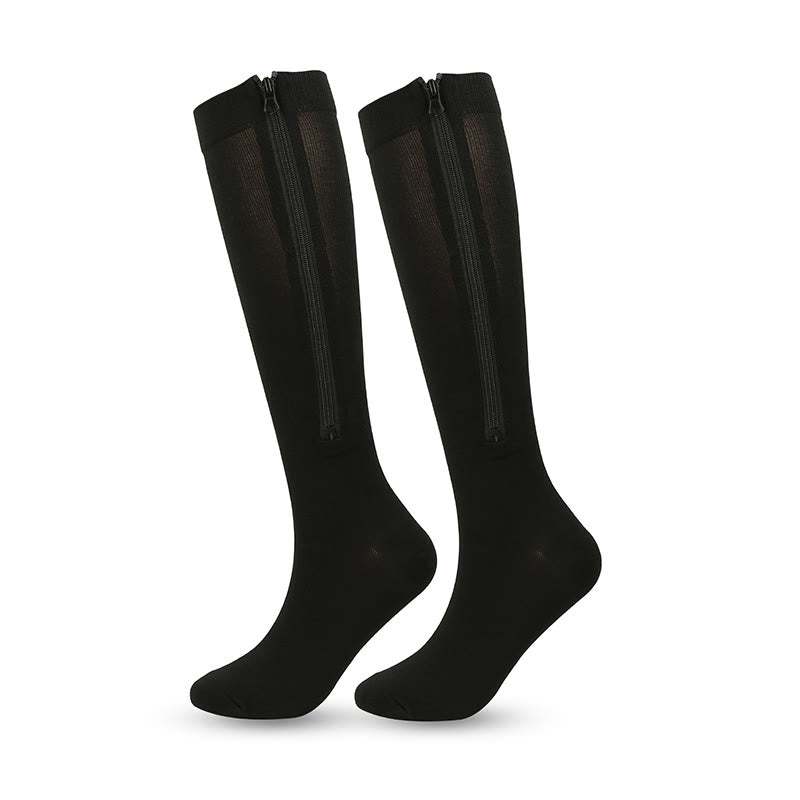 Zipper Knee High Compression Socks(3 Pairs) – plusock