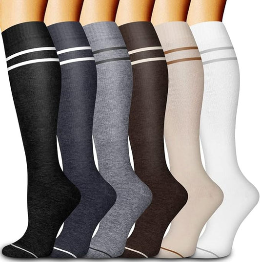 Parallel Bars Compression Socks(6 Pairs)