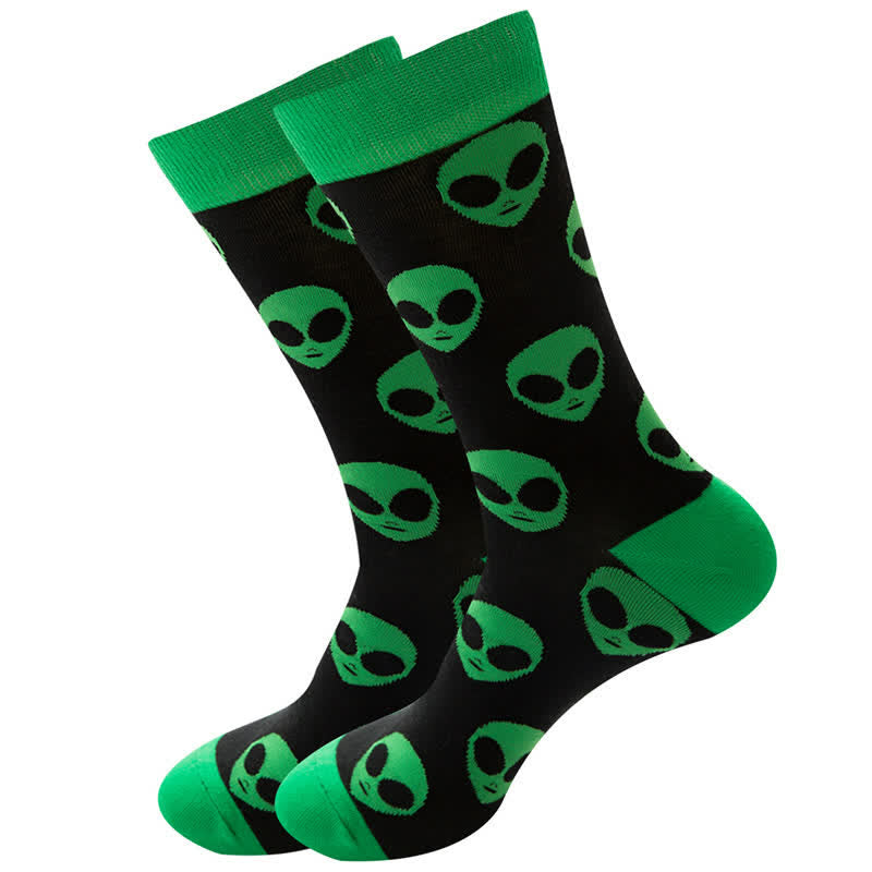 Halloween Holiday Cotton Fashion Crew Socks(5 Pairs)