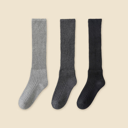 Solid Color Stylish Slouch Socks(3 Pairs)