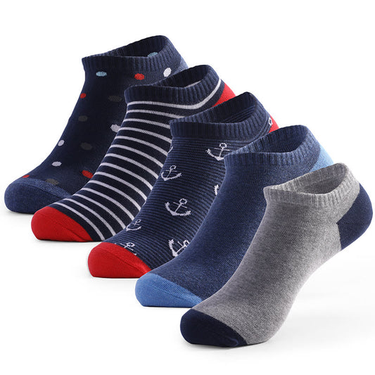 Plus Size Rudder Ankle Socks(5 Pairs)