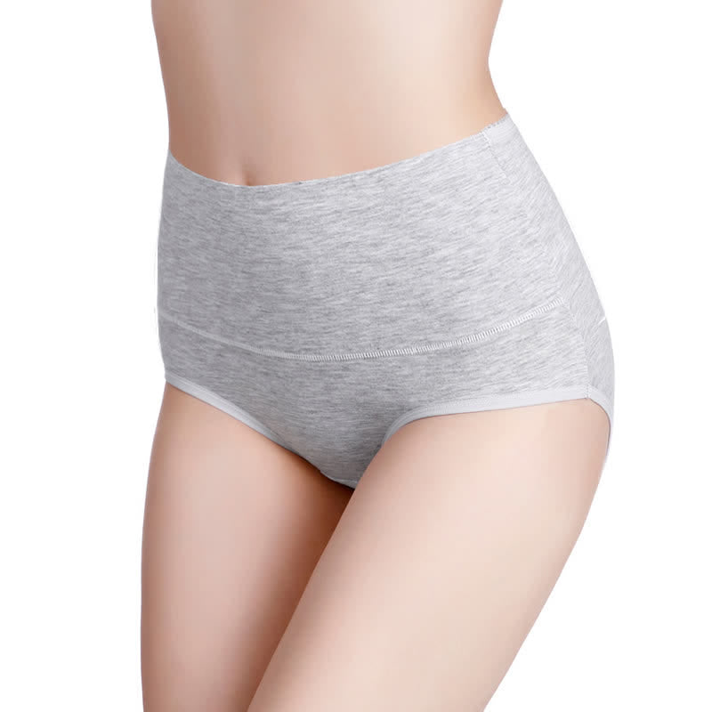 Plus Size High-Waisted Solid Comfy Panty(4 Packs)