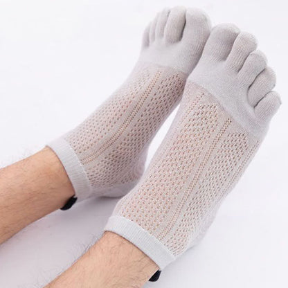 Plus Size Five Toes Cotton Ankle Socks(4 Pairs)