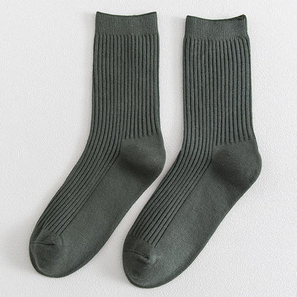 Plus Size Classic Solid Color Quarter Socks(4 Pairs)