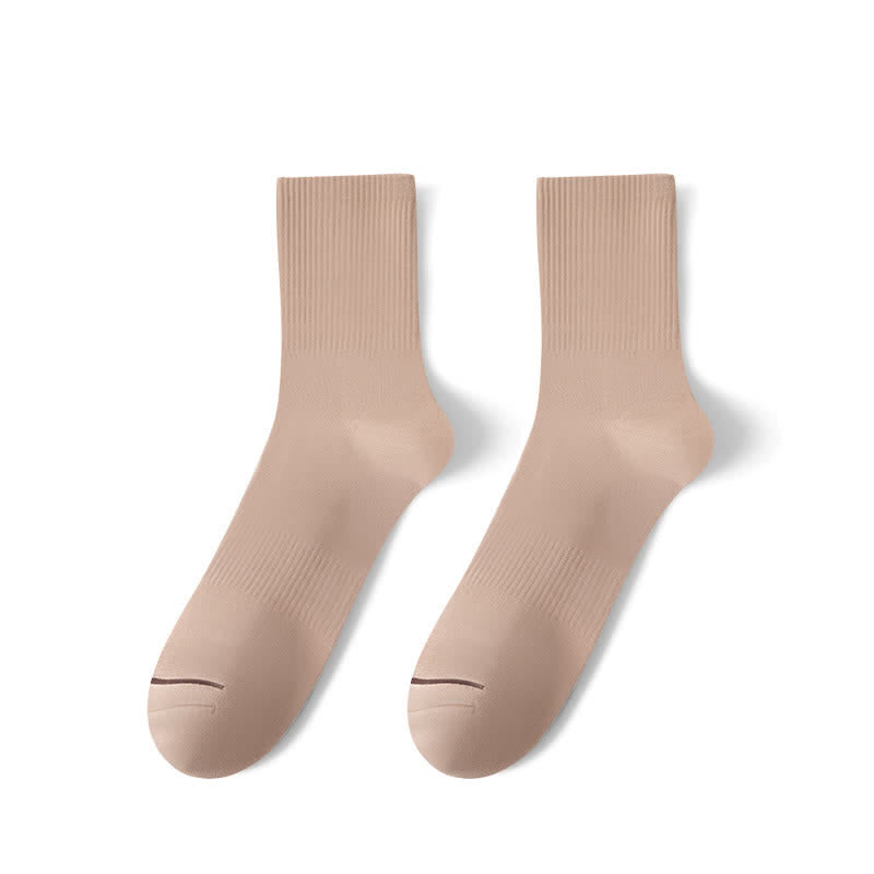 Plus Size Solid Comfy Quarter Socks(6 Pairs)