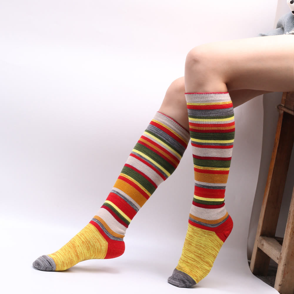 Christmas Colorful Knee High Socks(2 Pairs)