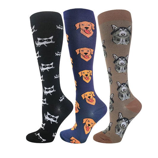 Cute Puppy Compression Socks(3 Pairs)