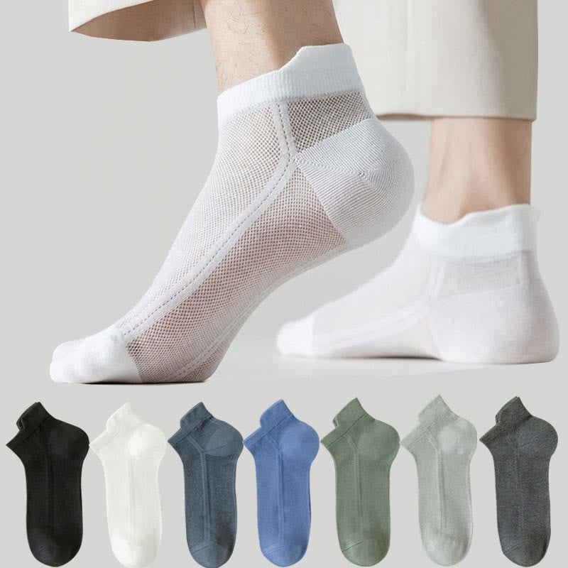 Plus Size Mesh Breathable Ankle Socks(7 Pairs) – plusock