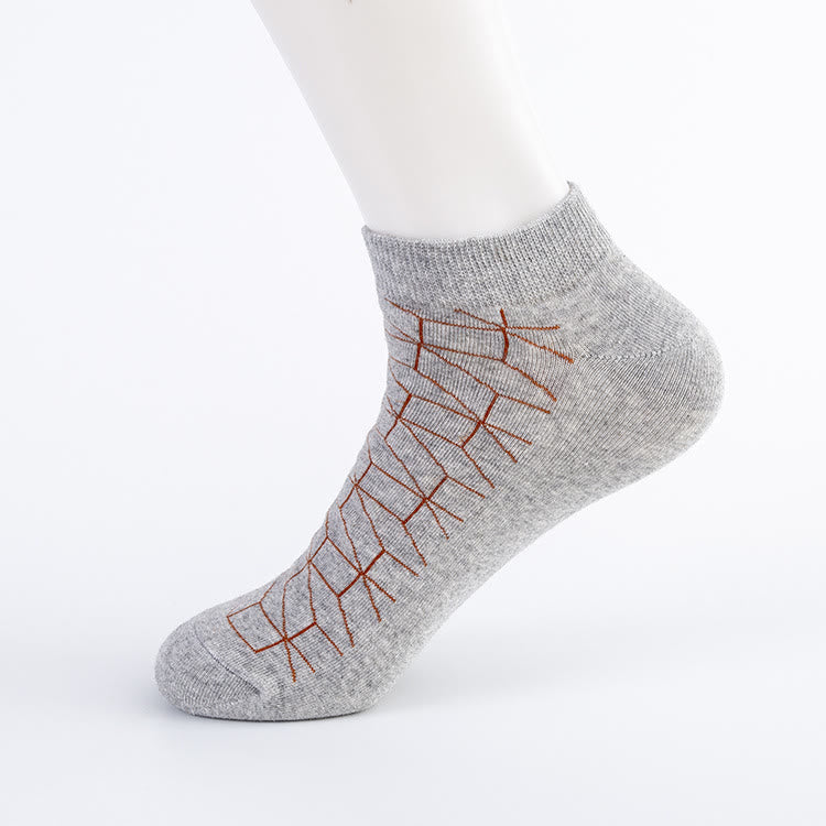 Plus Size Plaid Patterns Ankle Socks(5 Pairs)