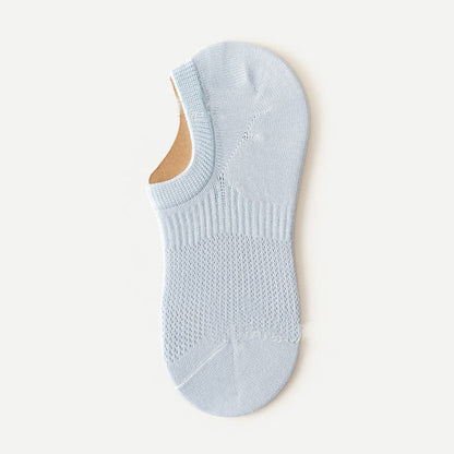 Solid Color Mesh No Show Socks(5 Pairs)